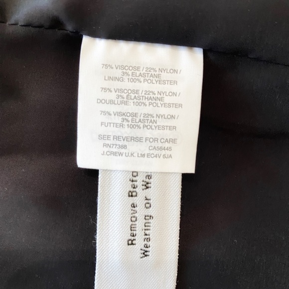 J CREW BLACK TWILL COLLARLESS BLAZER - 6 - Picture 12 of 12